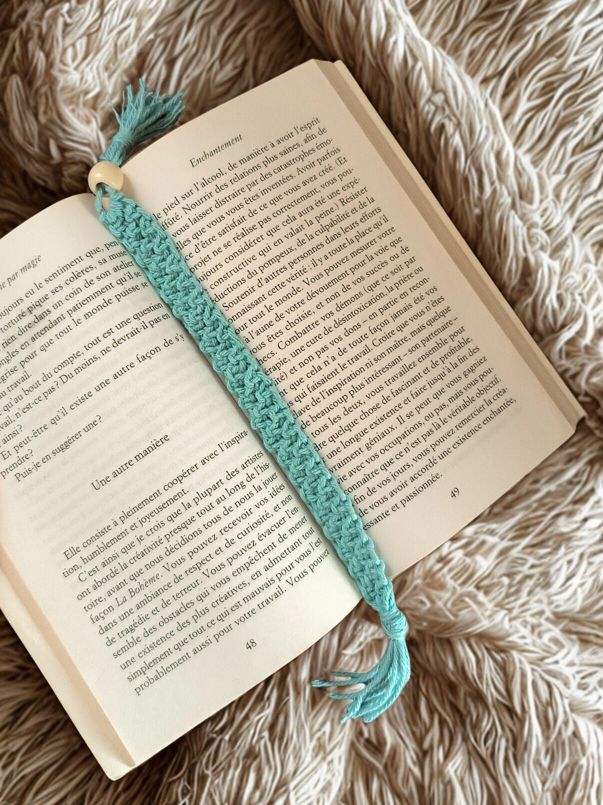 Marque-page macramé – Fait main, style bohème